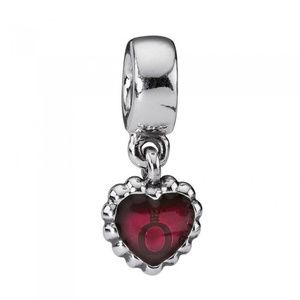 Pandora Charm - Dark Red Heart - Love
